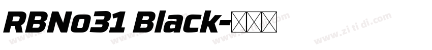 RBNo31 Black字体转换